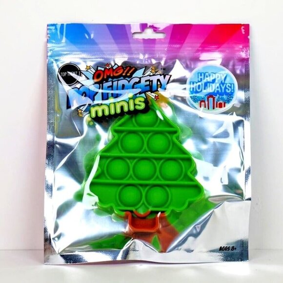 3 for $15 - OMG! Pop Fidgety Toys Christmas Edition - Christmas Tree Fidget Toy - Picture 1 of 4